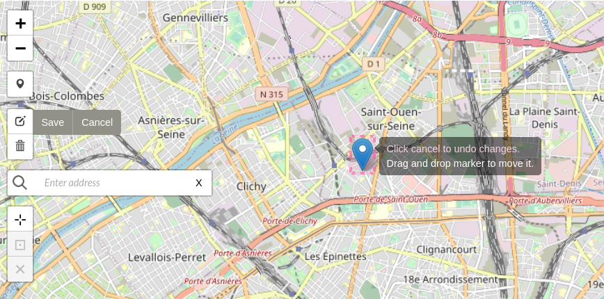 Marqueur déplacé