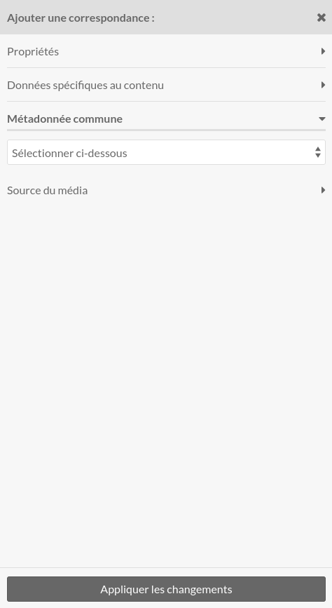 Menu déroulant tel que décrit