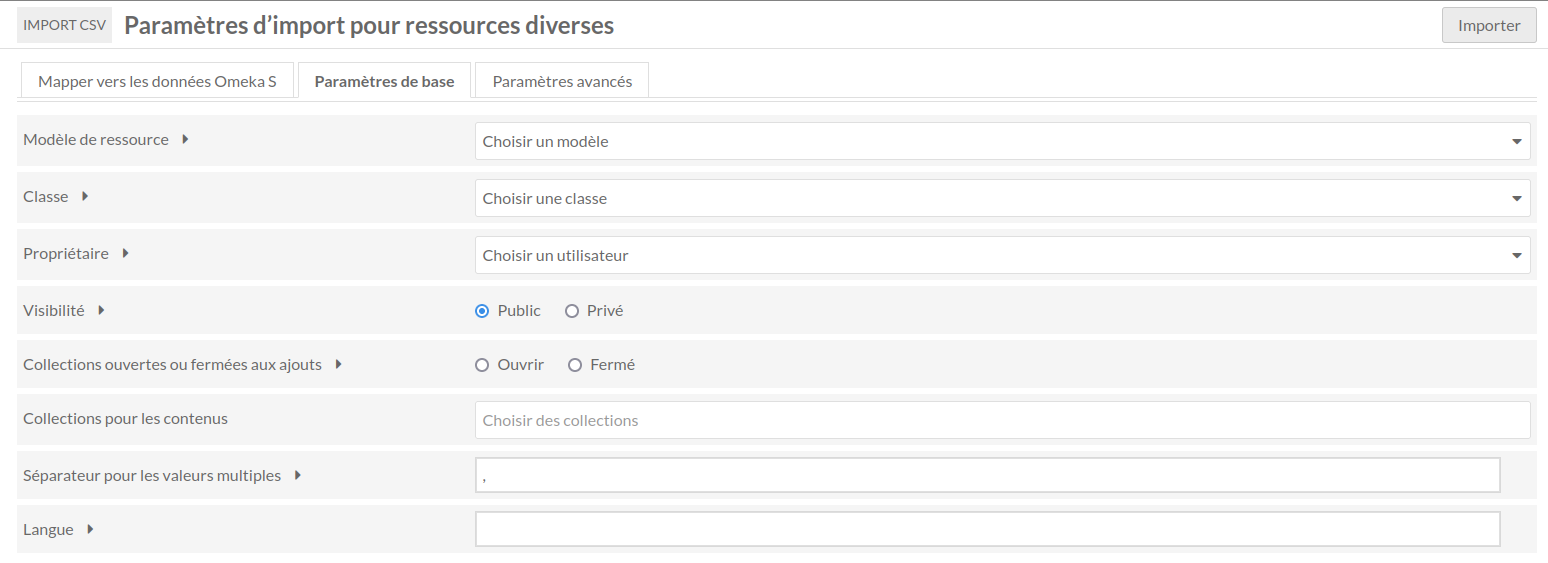 Options telles que décrites ci-dessous