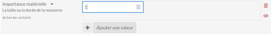 Nombre 1 dans le champ des entiers avec flèches sur la droite