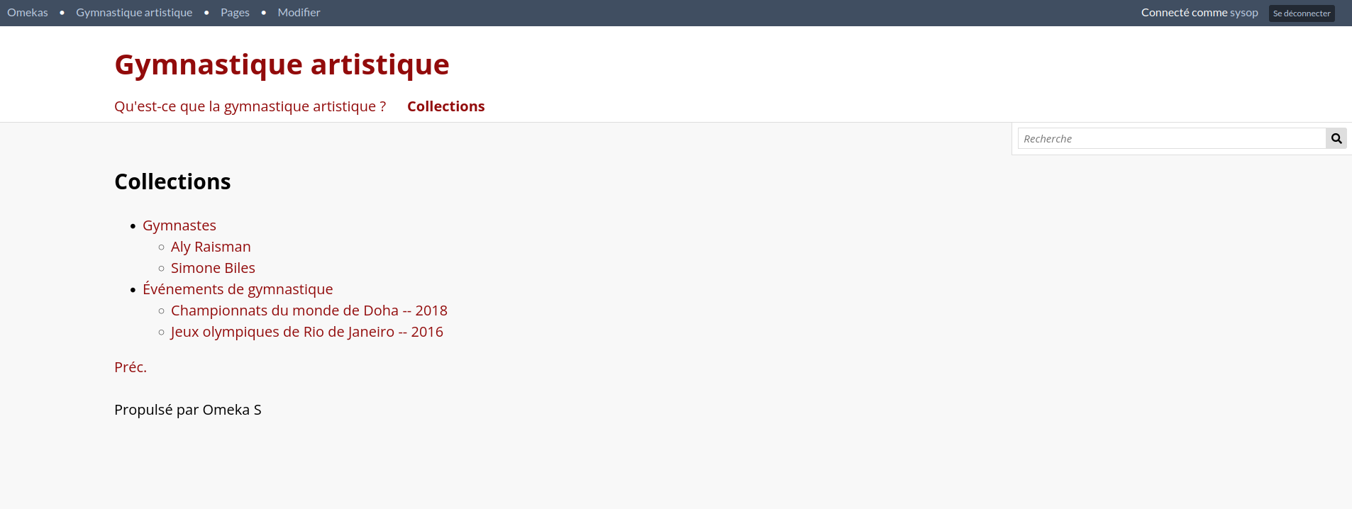 parcourir les collections