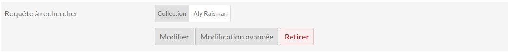 Élément de requête de contenu avec les options de mise à jour